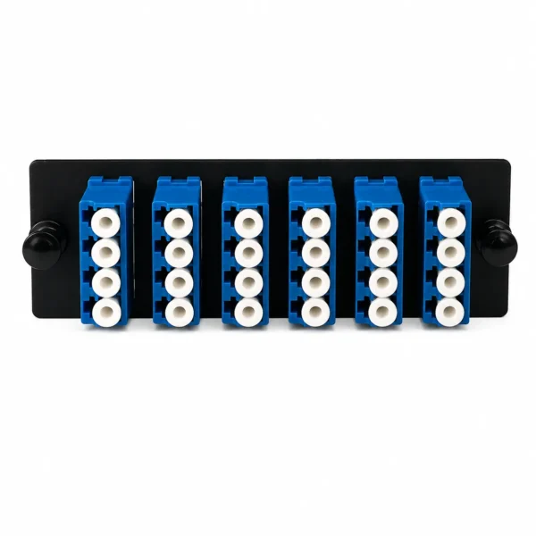 Placa LGX con 6 adaptadores LC Quad Monomodo UPC (24 hilos/puertos) - Panduit